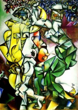 Marc Chagall Painting - The Temptation Adam and Eve contemporary Marc Chagall